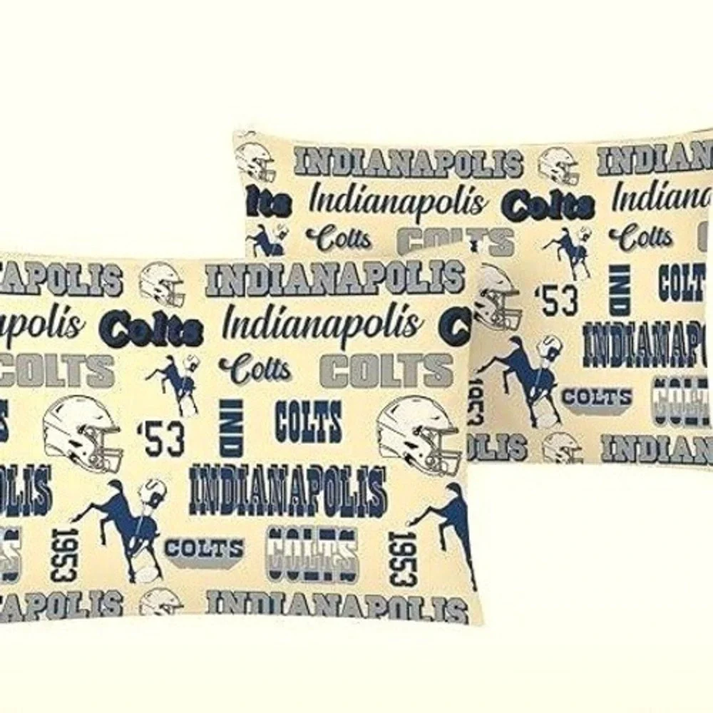 Indianapolis Colts NFL Football Pillow Cases 20 x 30 in - Set of 2‎ New by Foco